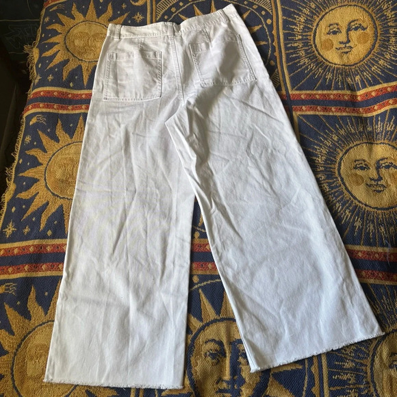 VENUS White Denim Back Pockets High-Waisted Wide Leg Pants Size 16 - Picture 5 of 5